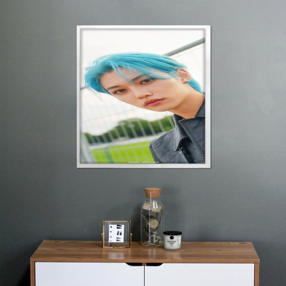 تابلو پینکمن طرح گروه استری کیدز فلیکس آبی Hair Stray Kids Felix Blue Hair 6 Jm