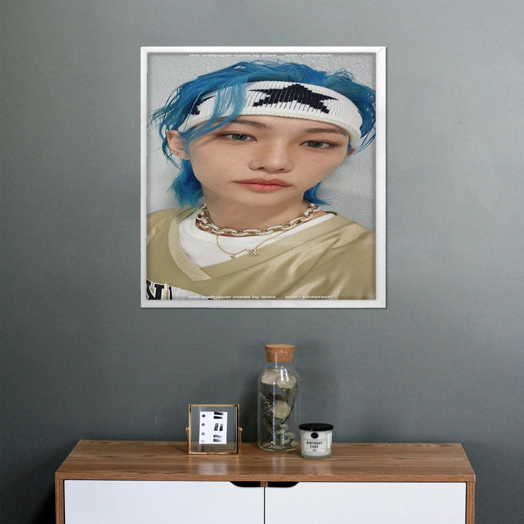 تابلو پینکمن طرح گروه استری کیدز فلیکس آبی Hair Stray Kids Felix Blue Hair 15 Jm