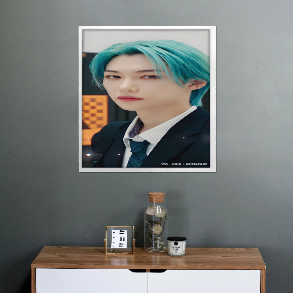 تابلو پینکمن طرح گروه استری کیدز فلیکس آبی Hair Stray Kids Felix Blue Hair 1 Jm