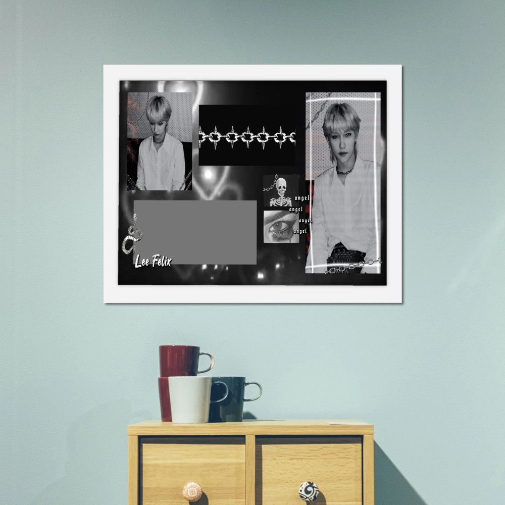 تابلو پینکمن طرح گروه استری کیدز فلیکس Stray Kids Felix 4 (1) Jm