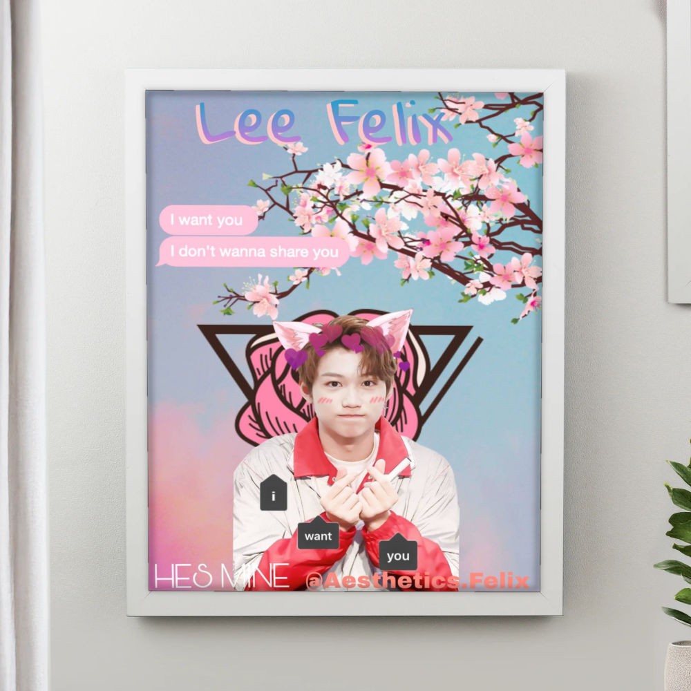 تابلو پینکمن طرح گروه استری کیدز فلیکس Felix Stray Kids 53 Jm
