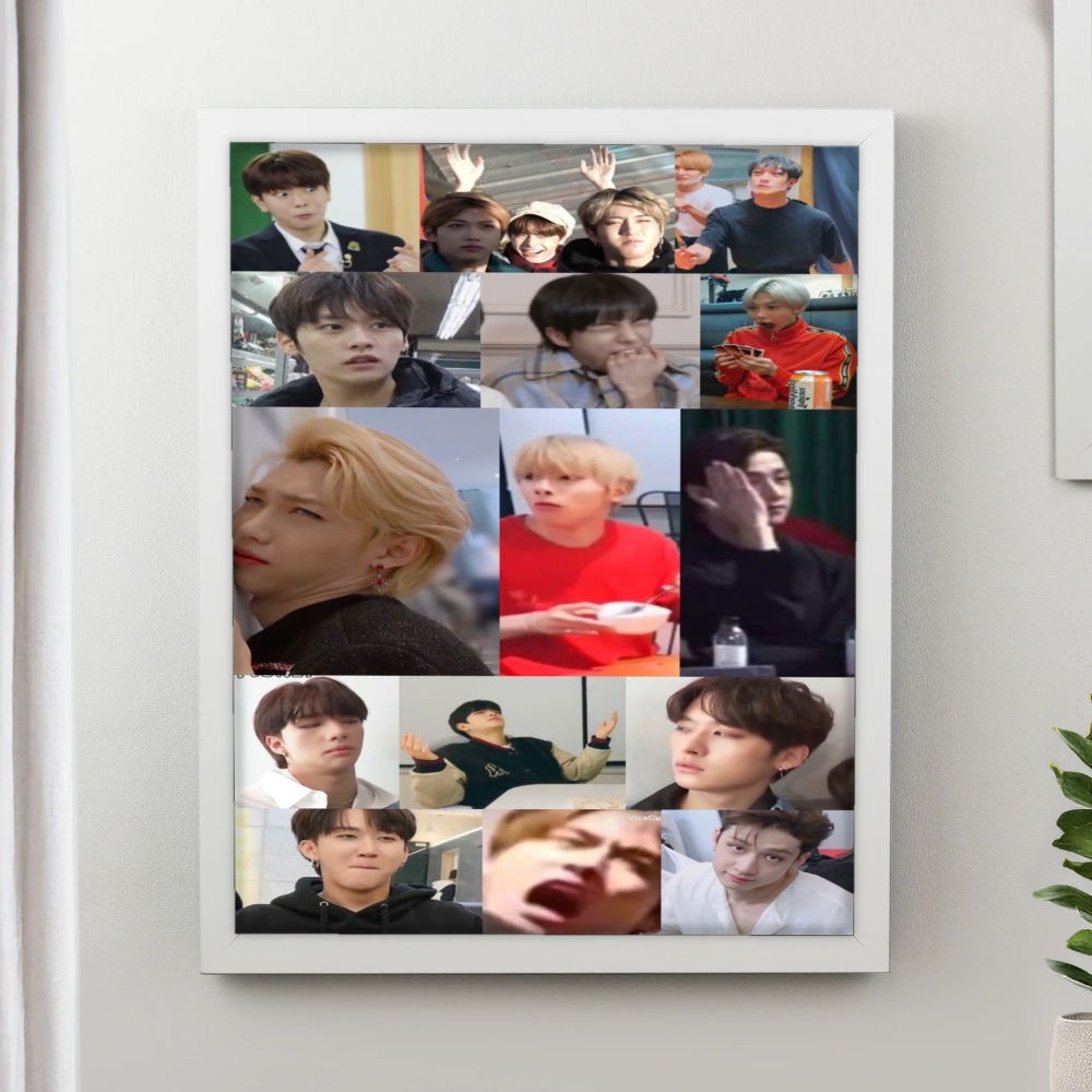 تابلو پینکمن طرح گروه استری کیدز فان Funny Stray Kids 9 Jm