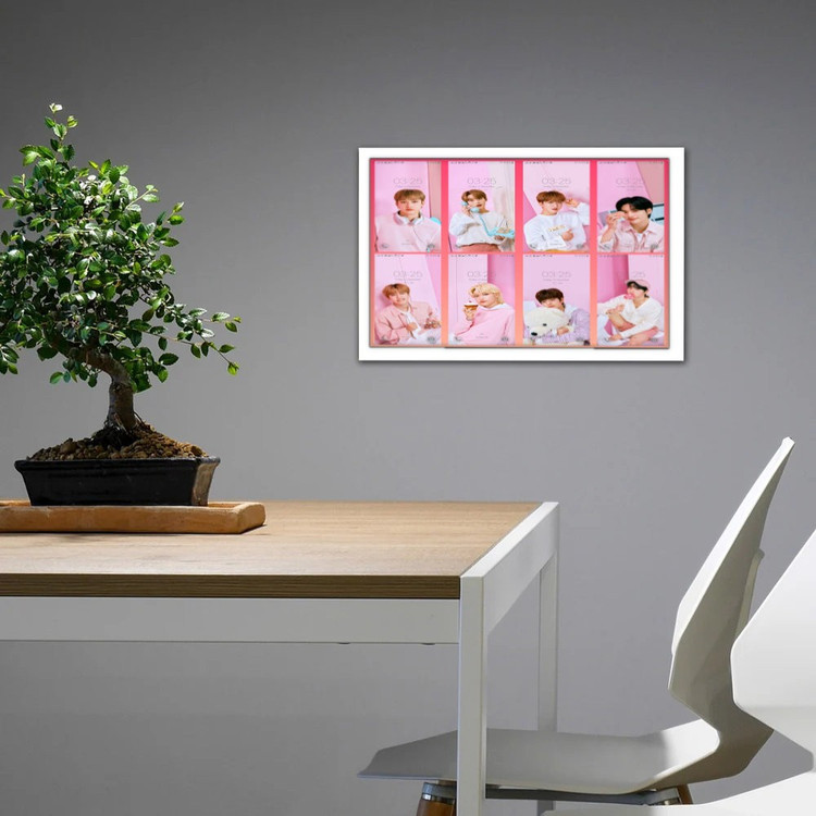 تابلو پینکمن طرح گروه استری کیدز صورتی Stray Kids Pink 9 Jm