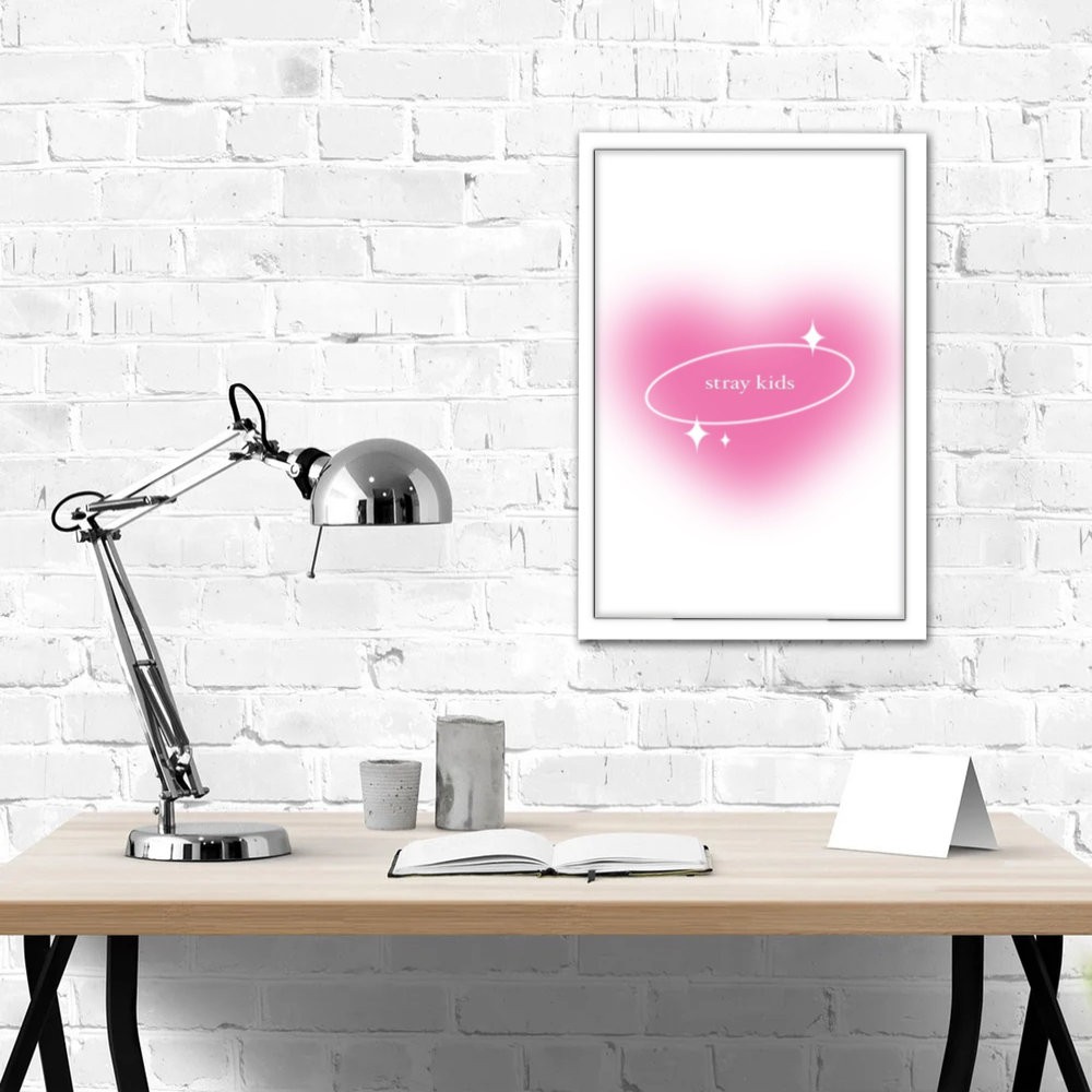 تابلو پینکمن طرح گروه استری کیدز صورتی Stray Kids Pink 8 Jm