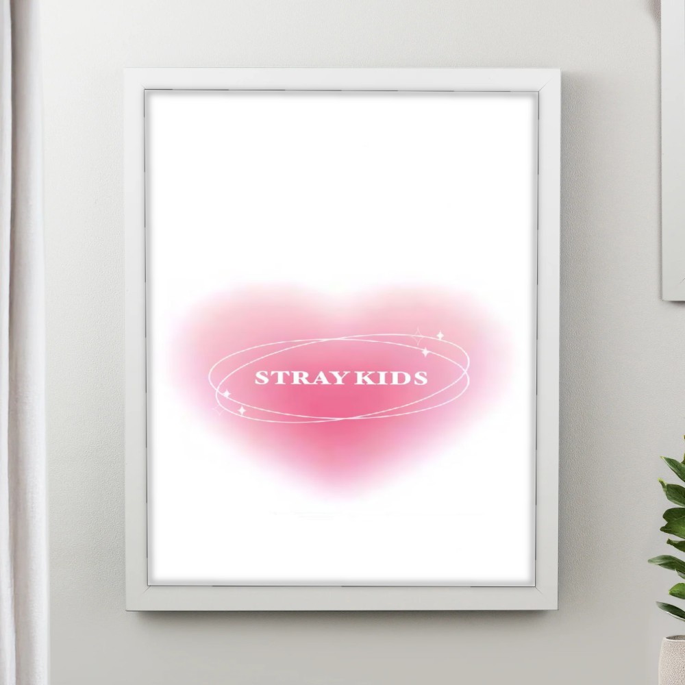 تابلو پینکمن طرح گروه استری کیدز صورتی Stray Kids Pink 3 Jm