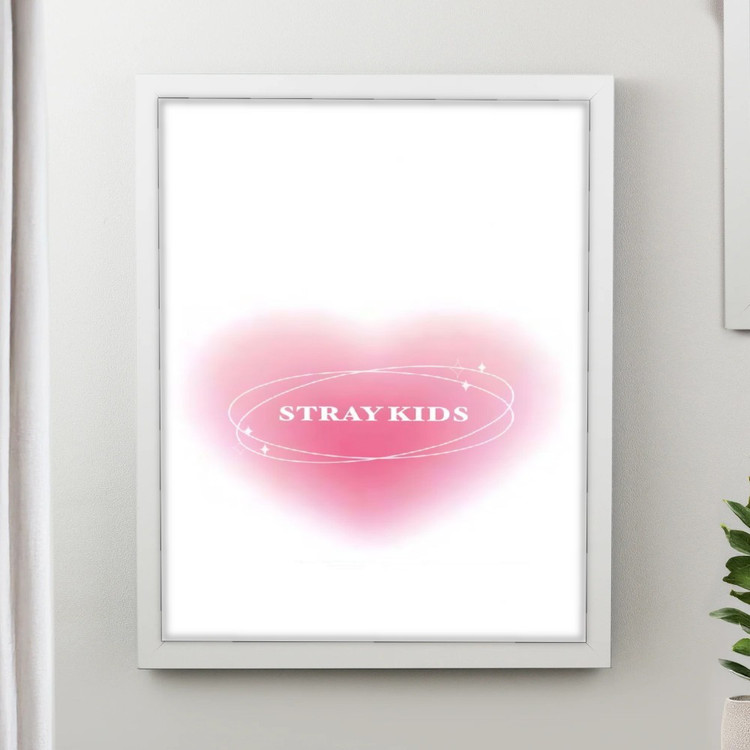 تابلو پینکمن طرح گروه استری کیدز صورتی Stray Kids Pink 3 Jm