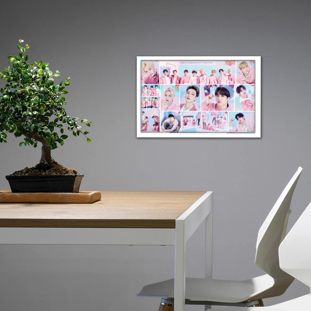 تابلو پینکمن طرح گروه استری کیدز صورتی Stray Kids Pink 24 Jm