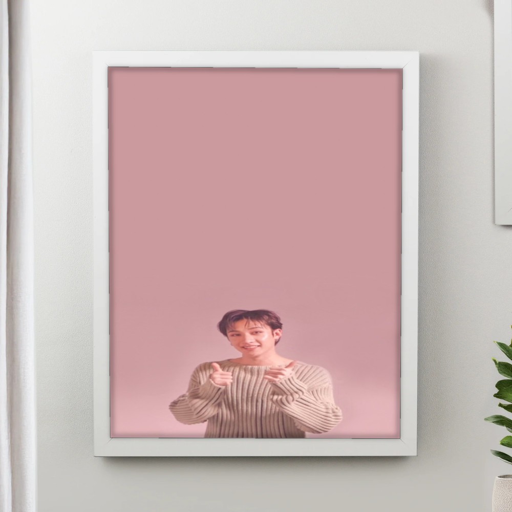 تابلو پینکمن طرح گروه استری کیدز صورتی Stray Kids Pink 23 Jm