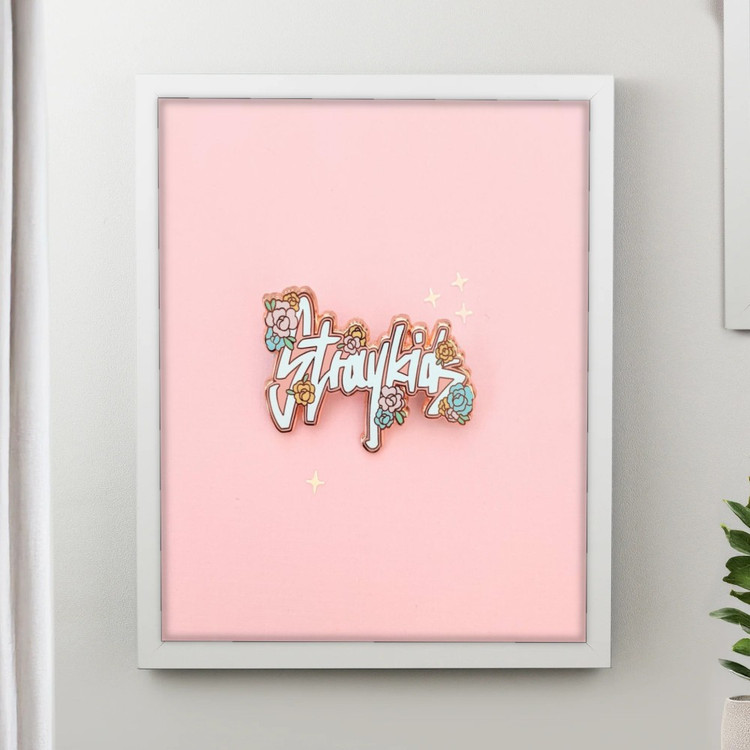 تابلو پینکمن طرح گروه استری کیدز صورتی Stray Kids Pink 16 Jm