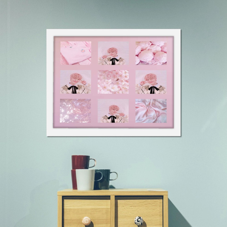 تابلو پینکمن طرح گروه استری کیدز صورتی Stray Kids Pink 15 Jm