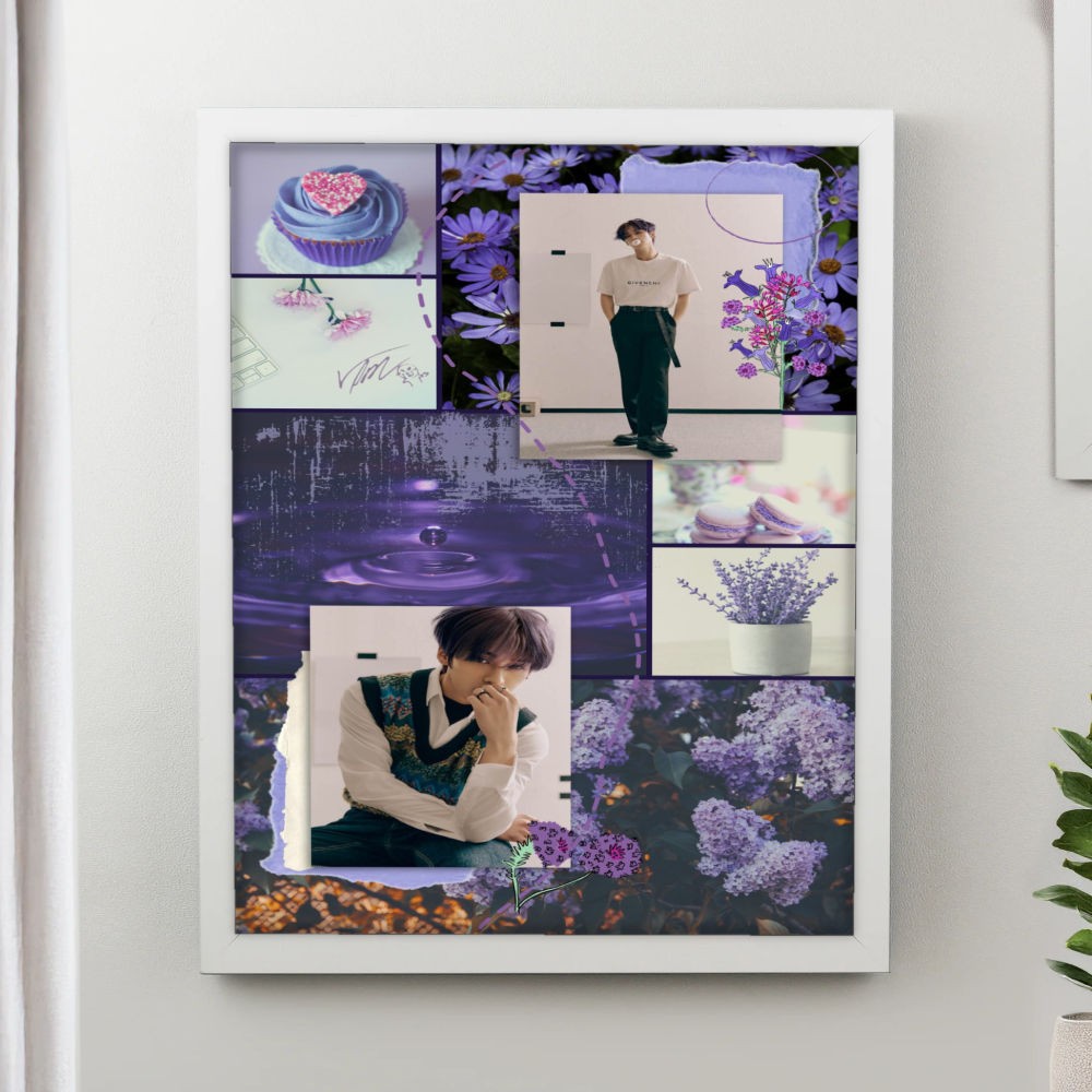 تابلو پینکمن طرح گروه استری کیدز بنفش Stray Kids Purple 6 Jm