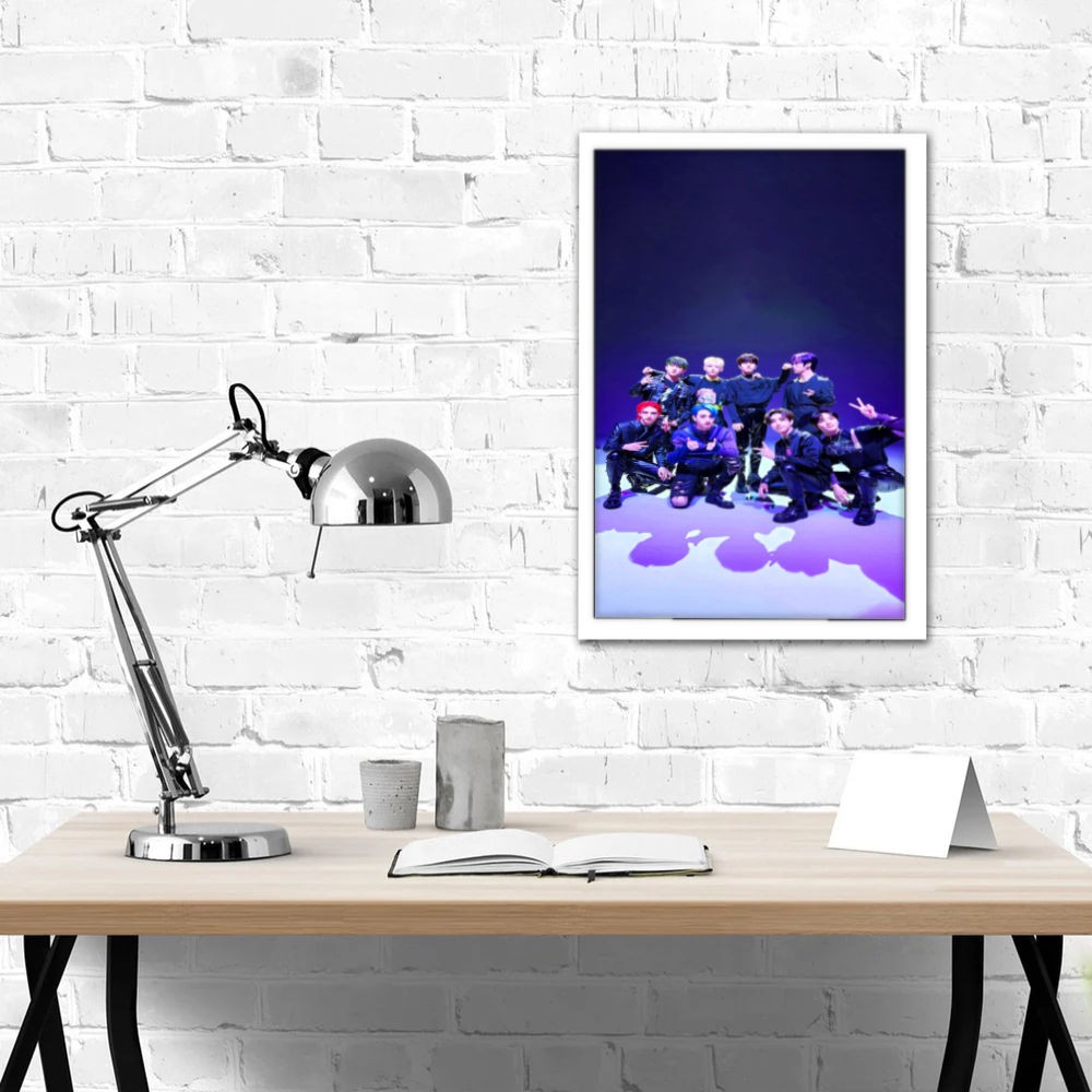 تابلو پینکمن طرح گروه استری کیدز بنفش Stray Kids Purple 4 Jm