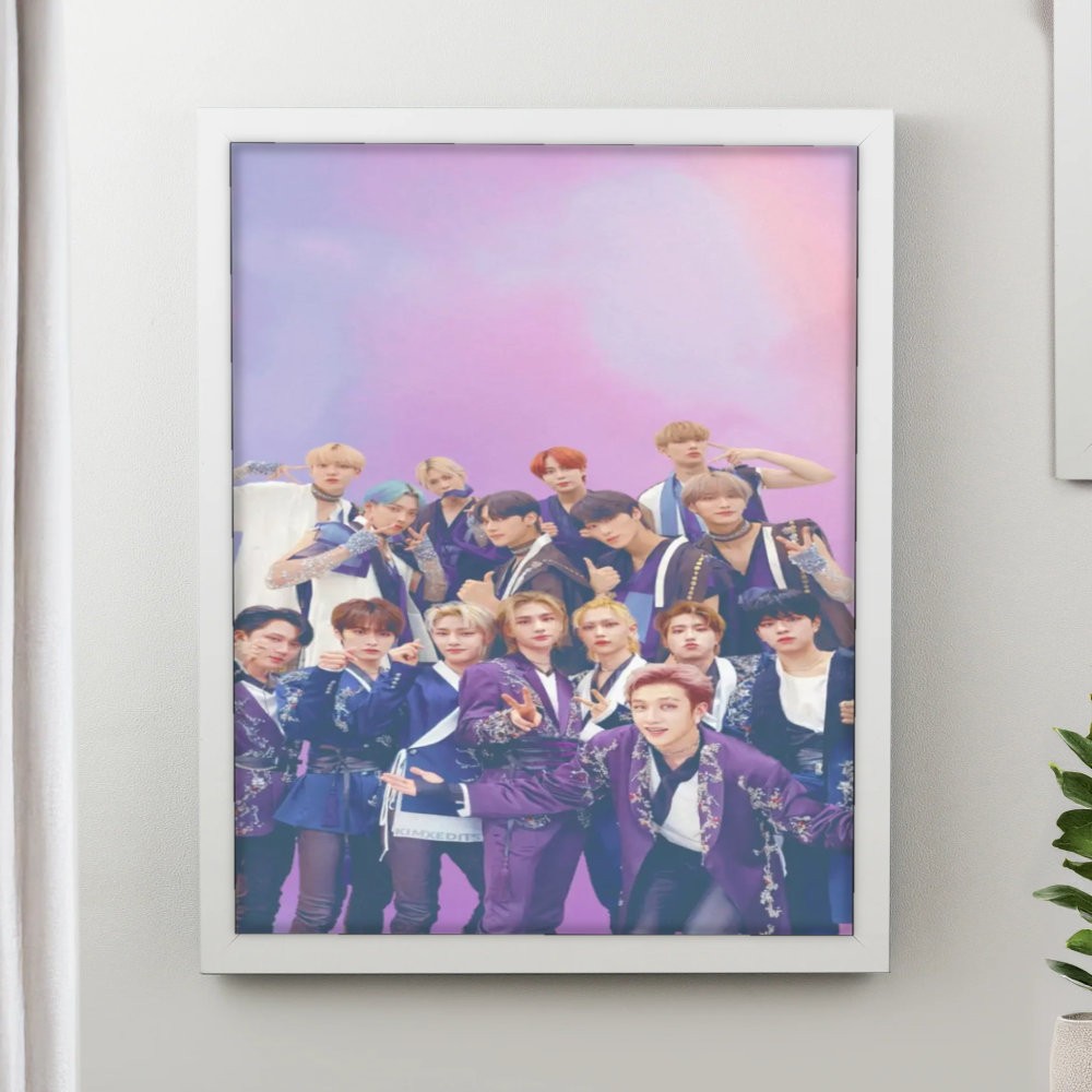 تابلو پینکمن طرح گروه استری کیدز بنفش Stray Kids Purple 24 Jm