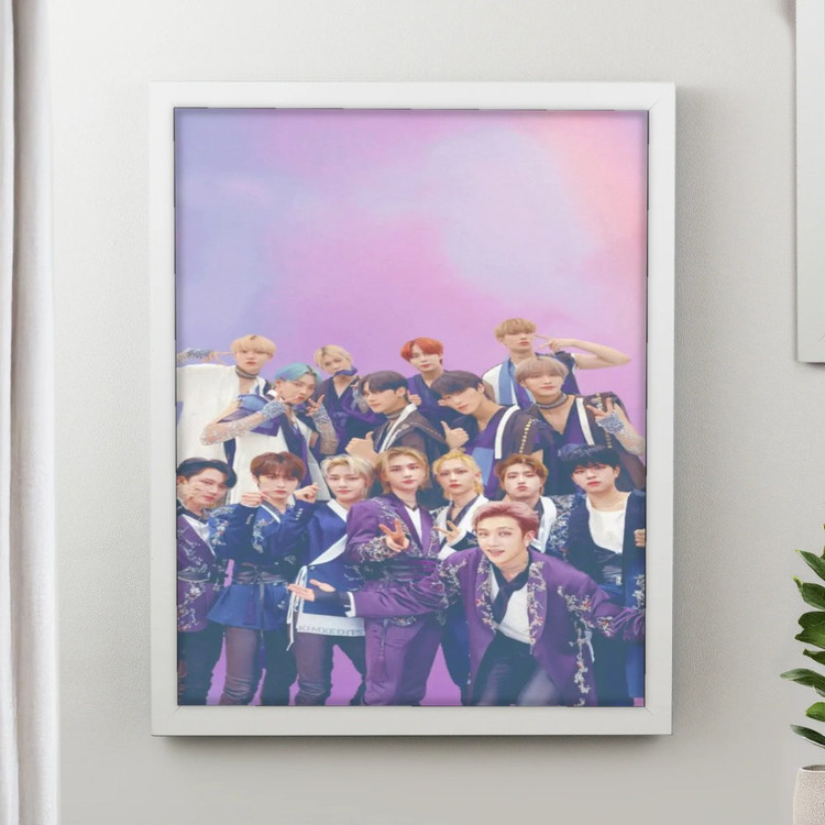 تابلو پینکمن طرح گروه استری کیدز بنفش Stray Kids Purple 24 Jm