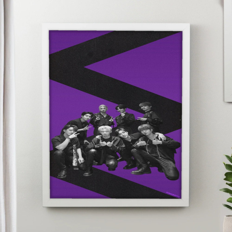 تابلو پینکمن طرح گروه استری کیدز بنفش Stray Kids Purple 22 Jm