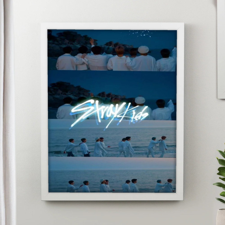 تابلو پینکمن طرح گروه استری کیدز آبی Stray Kids Blue 7 Jm