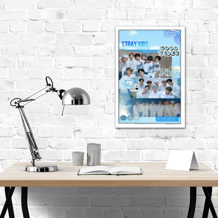 تابلو پینکمن طرح گروه استری کیدز آبی Stray Kids Blue 45 Jm