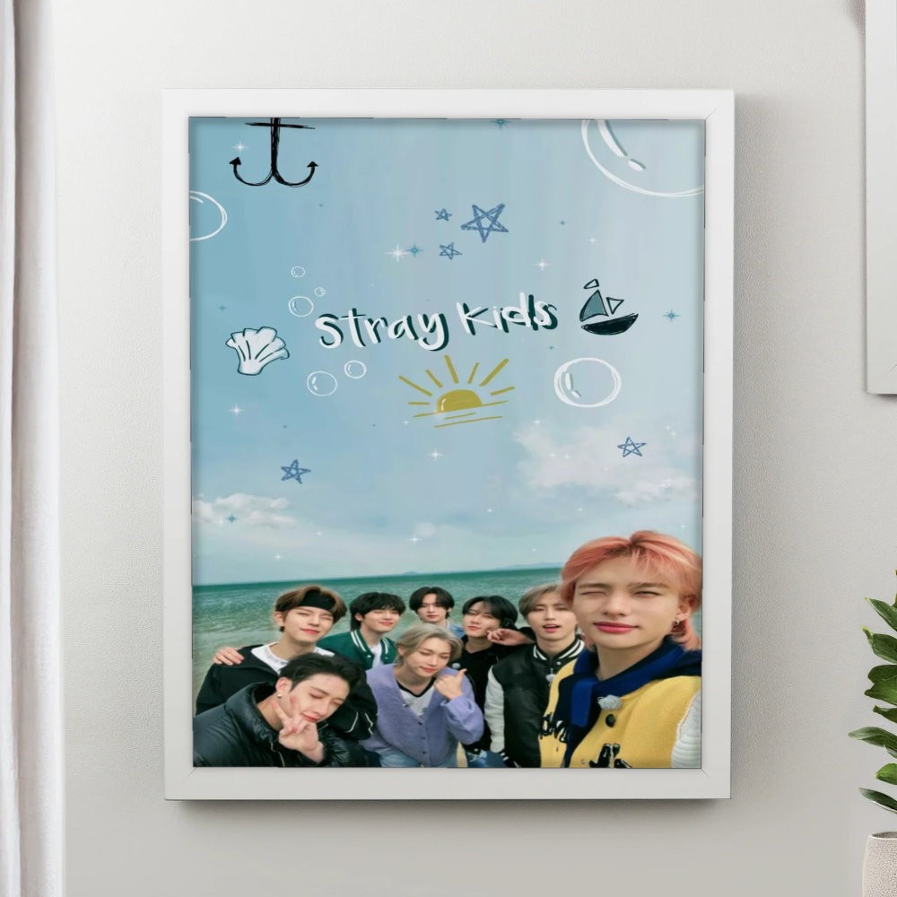 تابلو پینکمن طرح گروه استری کیدز آبی Stray Kids Blue 41 Jm