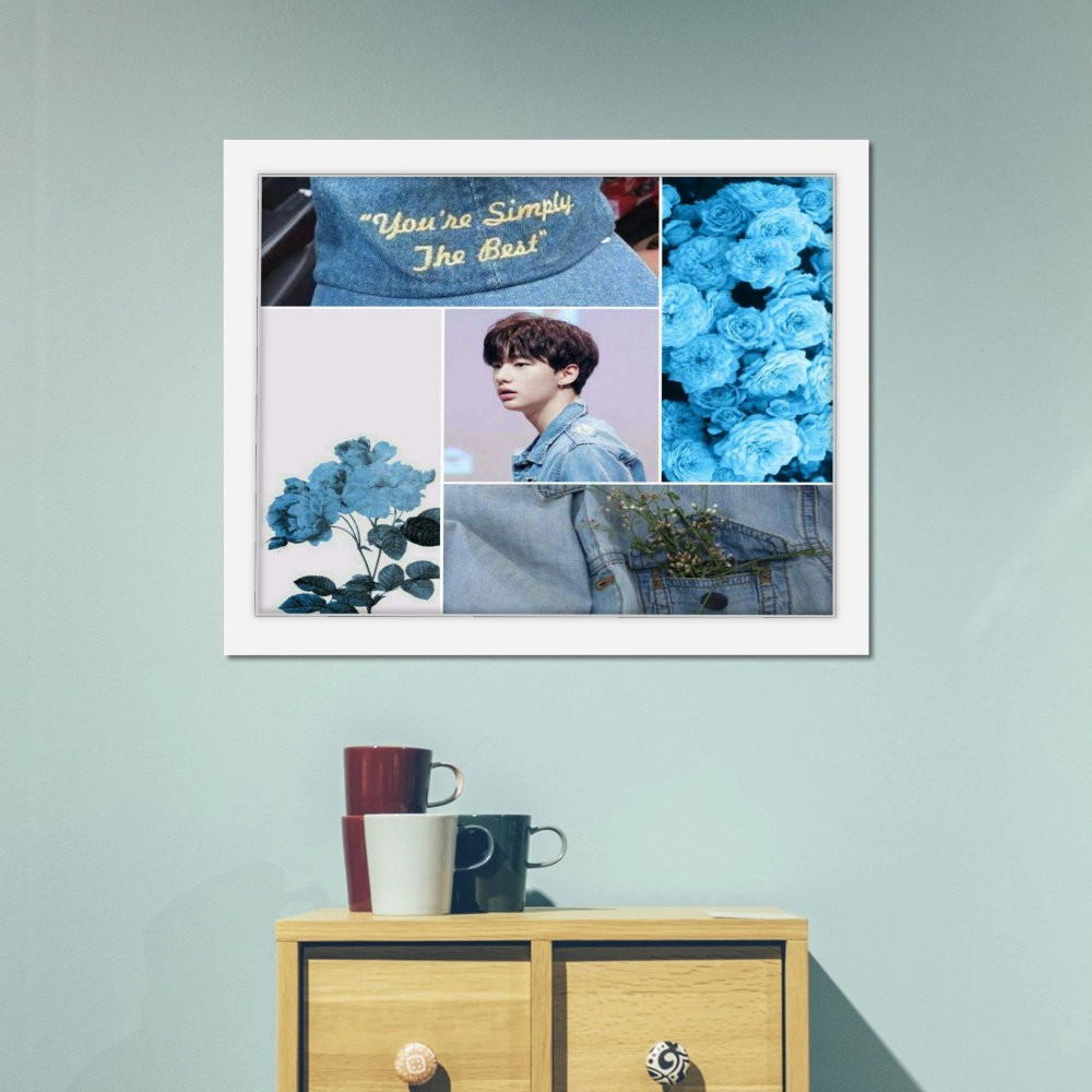 تابلو پینکمن طرح گروه استری کیدز آبی Stray Kids Blue 39 Jm