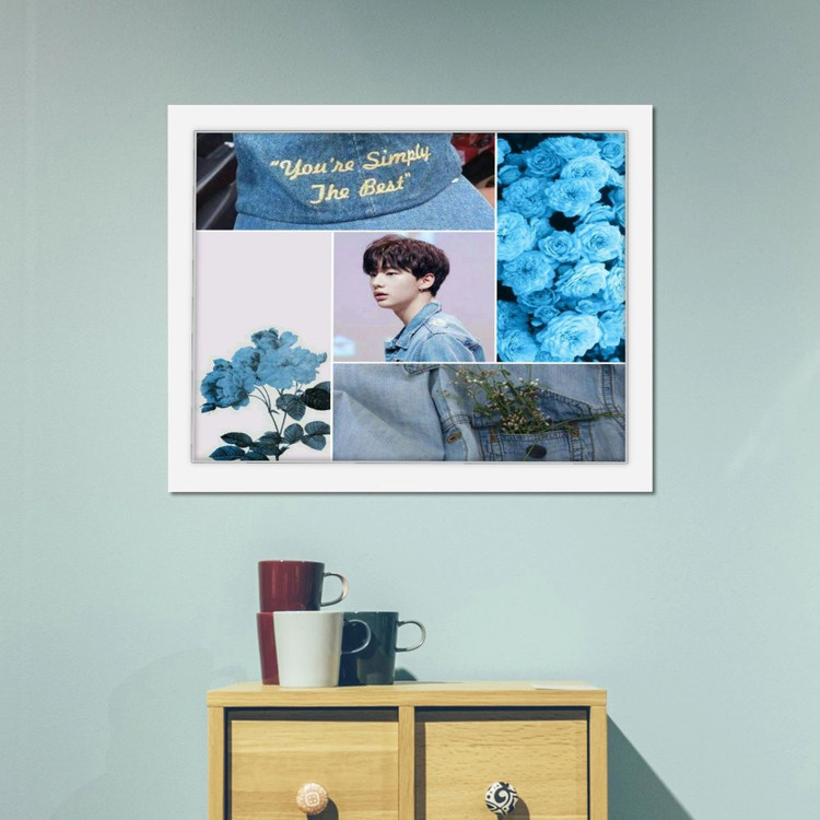 تابلو پینکمن طرح گروه استری کیدز آبی Stray Kids Blue 39 Jm