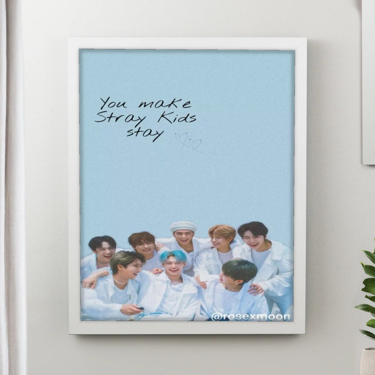 تابلو پینکمن طرح گروه استری کیدز آبی Stray Kids Blue 37 Jm