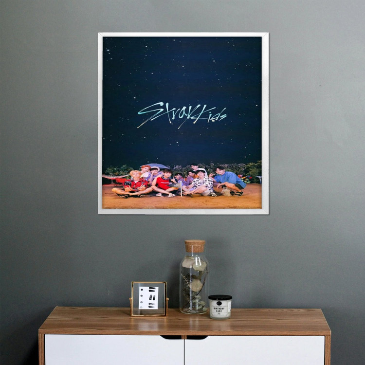 تابلو پینکمن طرح گروه استری کیدز آبی Stray Kids Blue 26 Jm