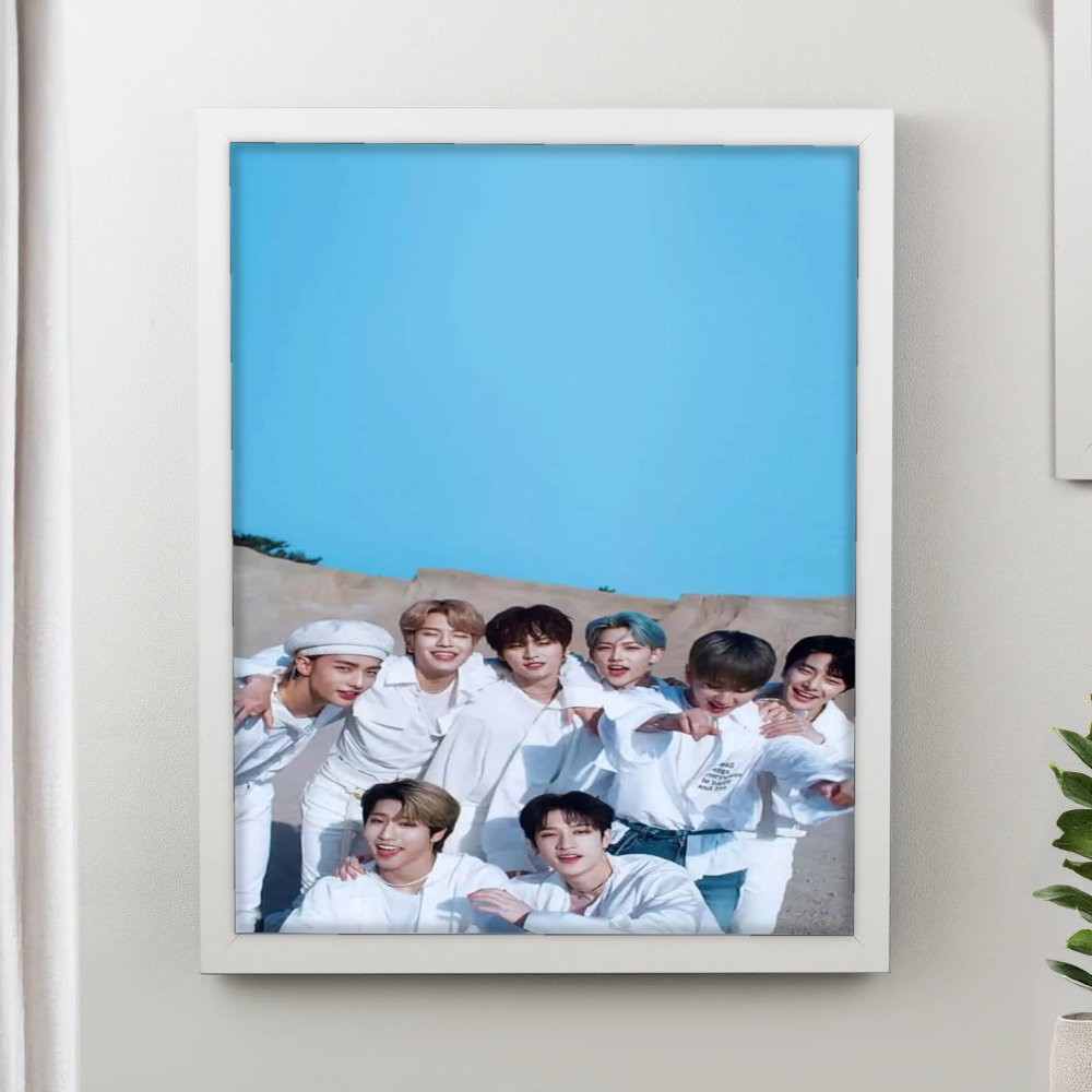 تابلو پینکمن طرح گروه استری کیدز آبی Stray Kids Blue 18 Jm