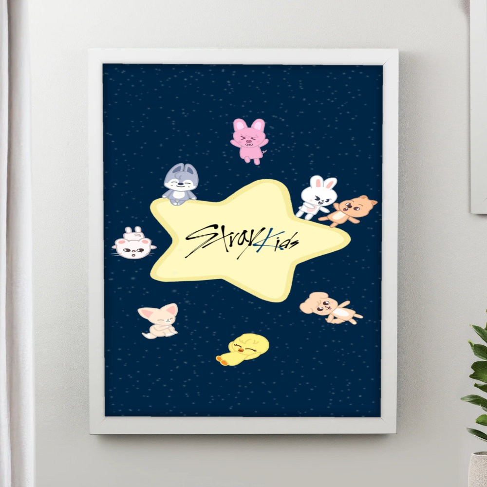 تابلو پینکمن طرح گروه استری کیدز Stray Kids 5 Jm