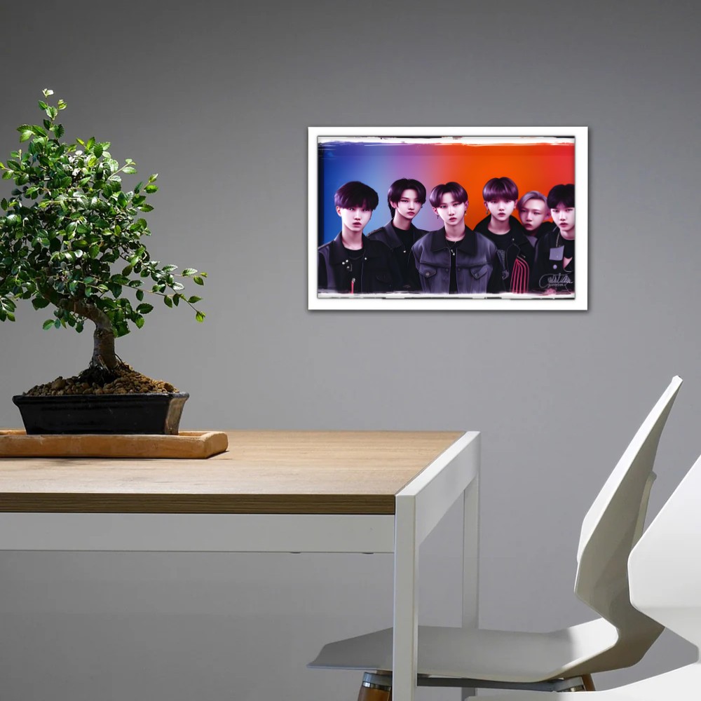 تابلو پینکمن طرح گروه استری کیدز LALALALA LALALALA Stray Kids 3 Jm