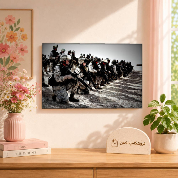 تابلو شاسی پینکمن طرح تفنگداران دریایی - Marines Laptop کد Jm 5