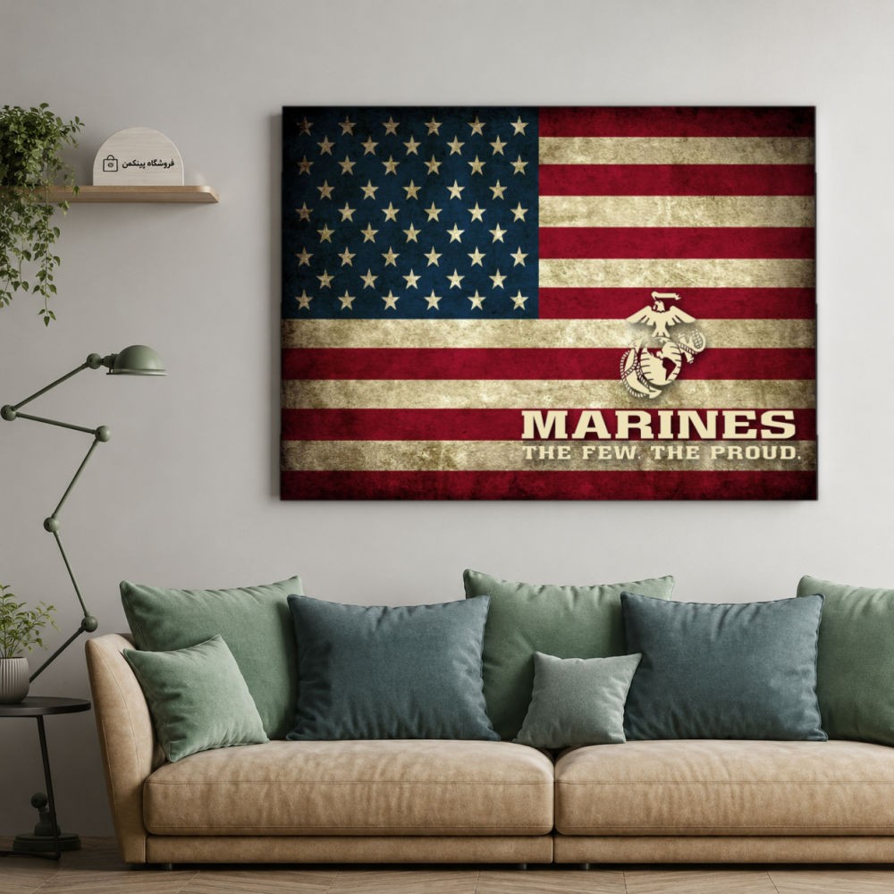 تابلو شاسی پینکمن طرح تفنگداران دریایی - Marines Laptop کد Jm 20