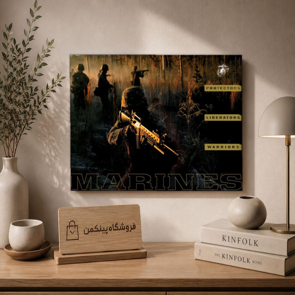 تابلو شاسی پینکمن طرح تفنگداران دریایی - Marines Laptop کد Jm 2