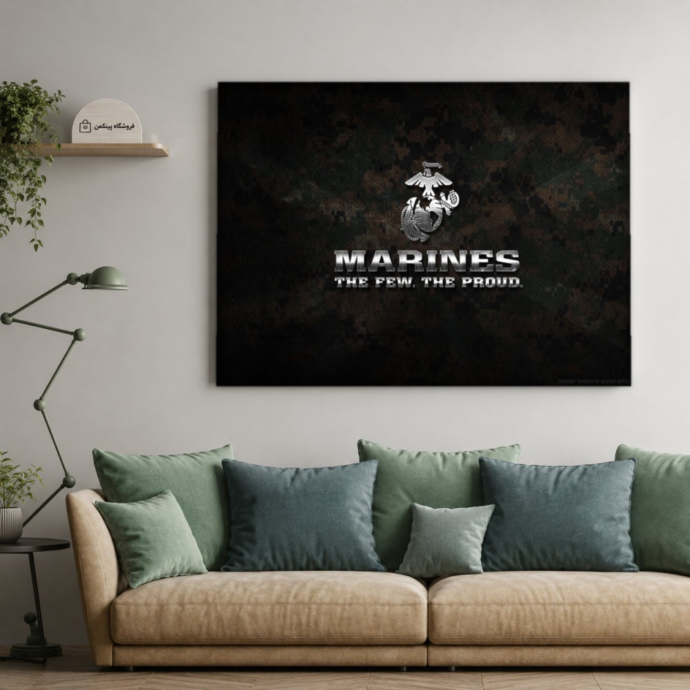 تابلو شاسی پینکمن طرح تفنگداران دریایی - Marines Laptop کد Jm 10