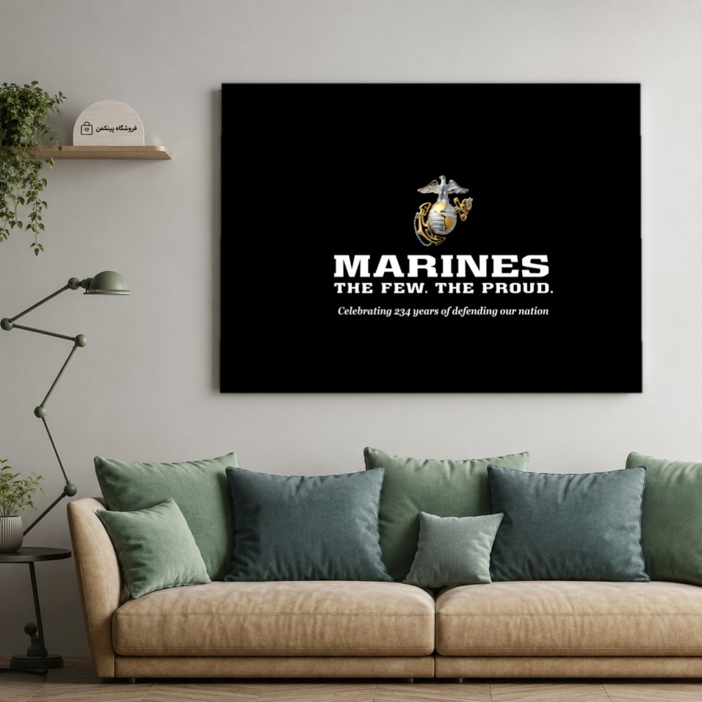 تابلو شاسی پینکمن طرح تفنگداران دریایی - Marines Laptop کد Jm 1