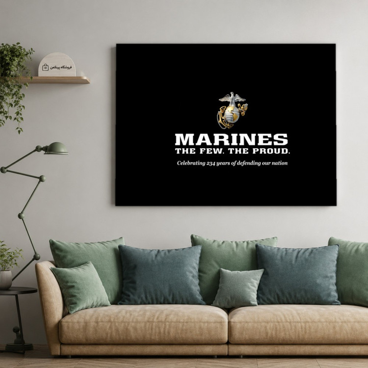 تابلو شاسی پینکمن طرح تفنگداران دریایی - Marines Laptop کد Jm 1