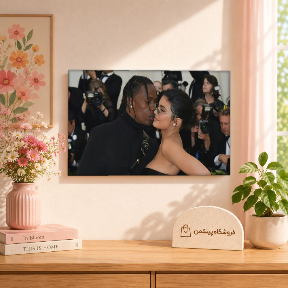 تابلو شاسی پینکمن طرح تراویس اسکات و Kylie Jenner - Travis Scott And Kylie Jenner Desktop کد Jm 19