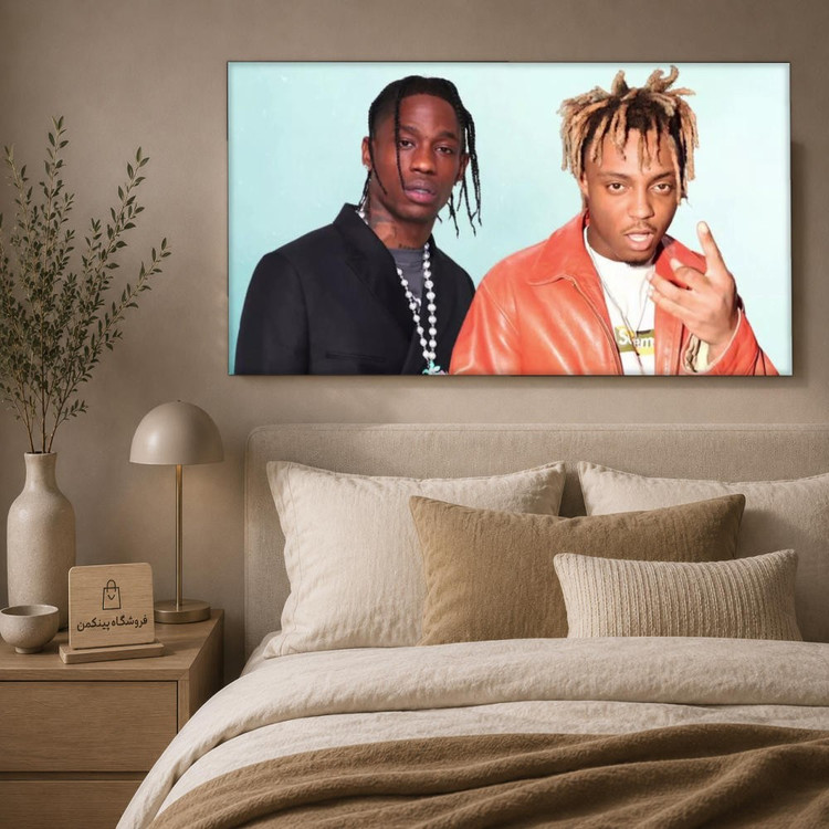 تابلو شاسی پینکمن طرح تراویس اسکات و Juice Wrld - Travis Scott And Juice Wrld کد Jm 8