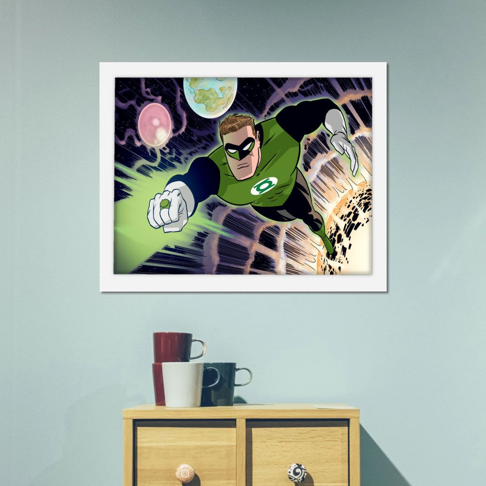تابلو پینکمن طرح کمیک گرین لنترن Comic Green Lantern 8 Jm