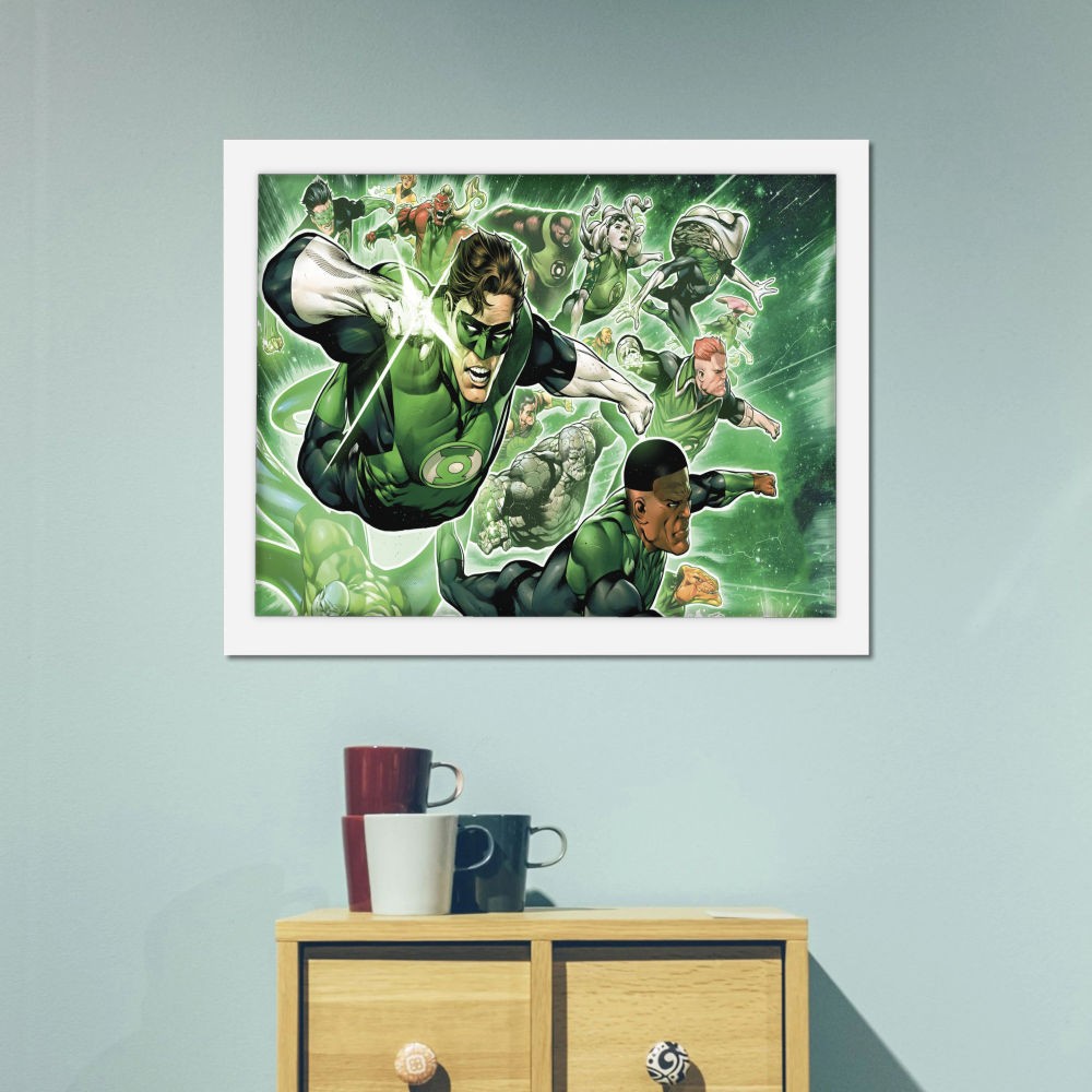 تابلو پینکمن طرح کمیک گرین لنترن Comic Green Lantern 13 Jm