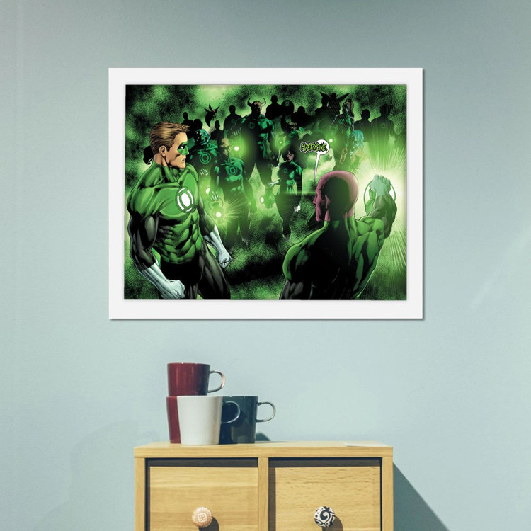 تابلو پینکمن طرح کمیک گرین لنترن Comic Green Lantern 10 Jm