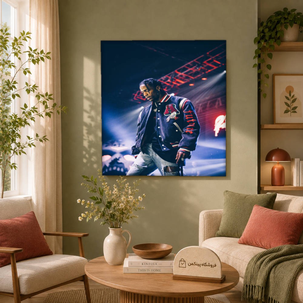 تابلو شاسی پینکمن طرح تراویس اسکات نسخه هفتم - Travis Scott 4k Phone کد Jm 33