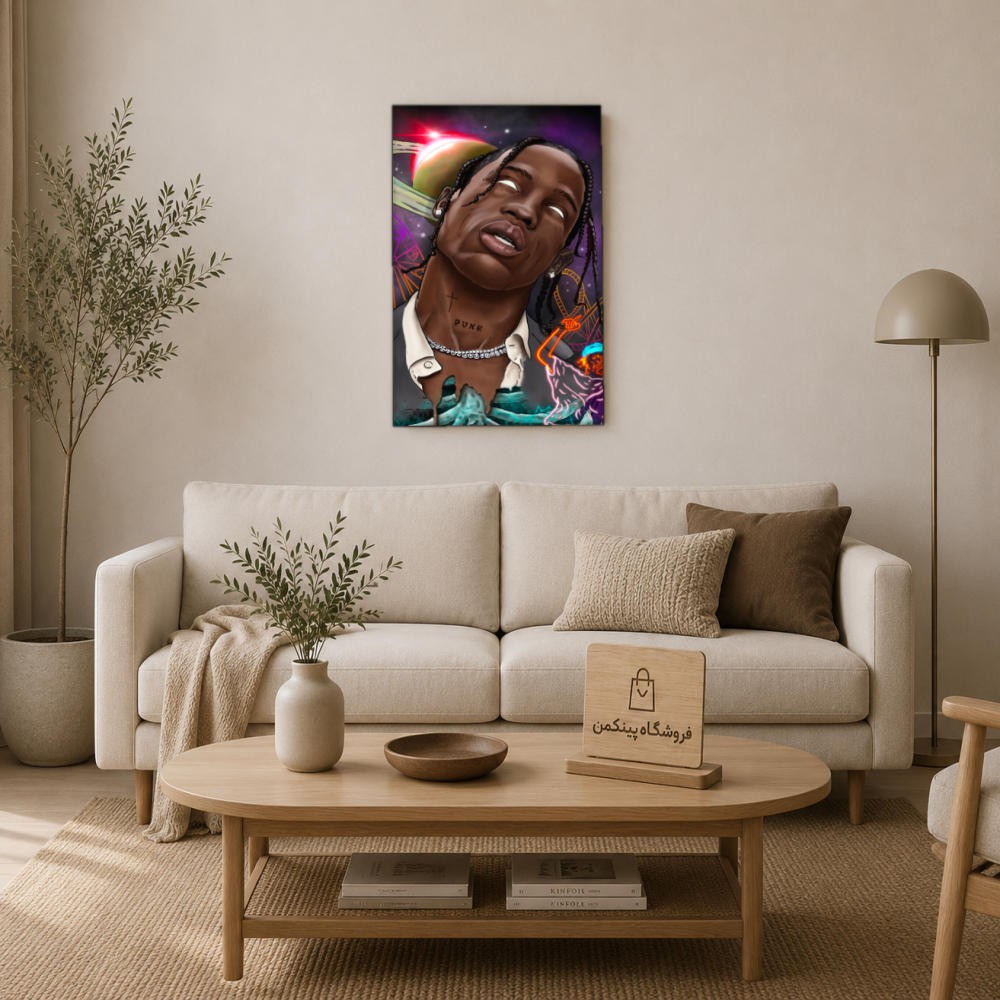 تابلو شاسی پینکمن طرح تراویس اسکات نسخه هفتم - Travis Scott 4k Phone کد Jm 30