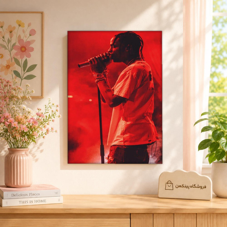 تابلو شاسی پینکمن طرح تراویس اسکات نسخه هفتم - Travis Scott 4k Phone کد Jm 15