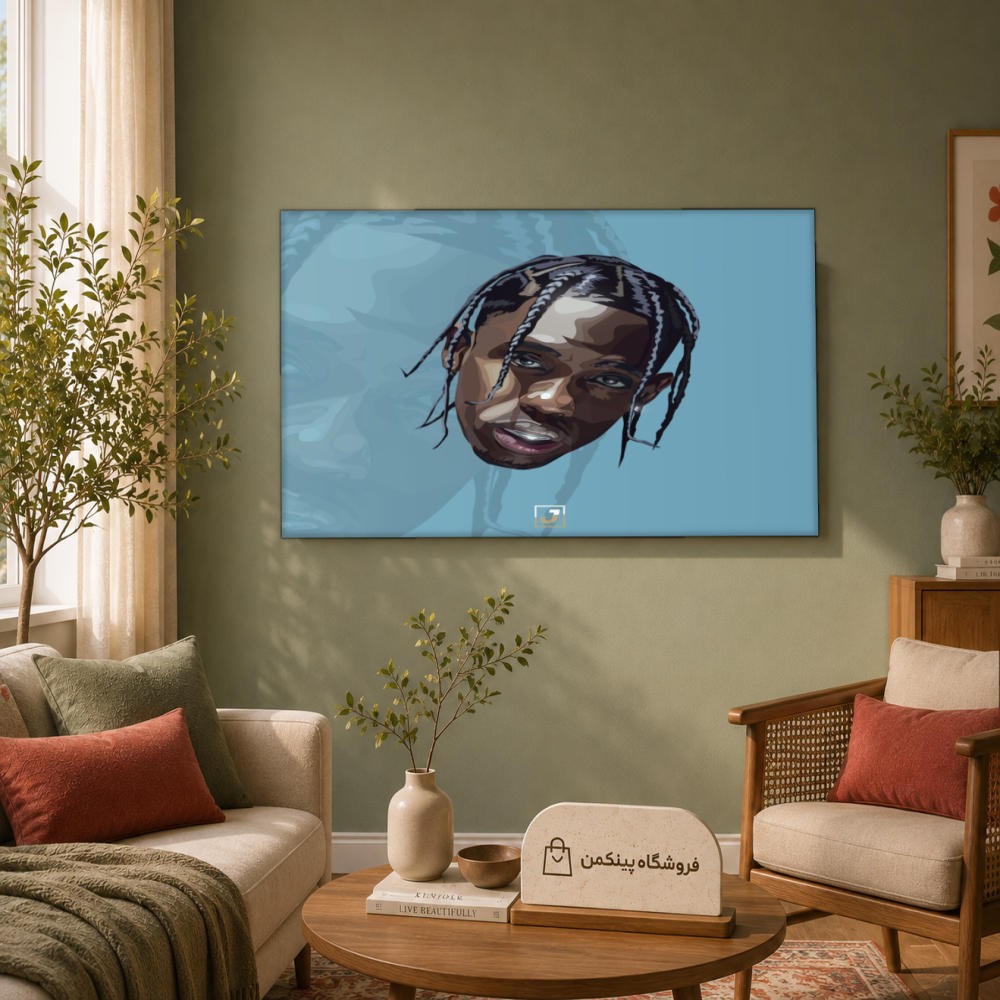 تابلو شاسی پینکمن طرح تراویس اسکات نسخه هشتم - Travis Scott HD کد Jm 39