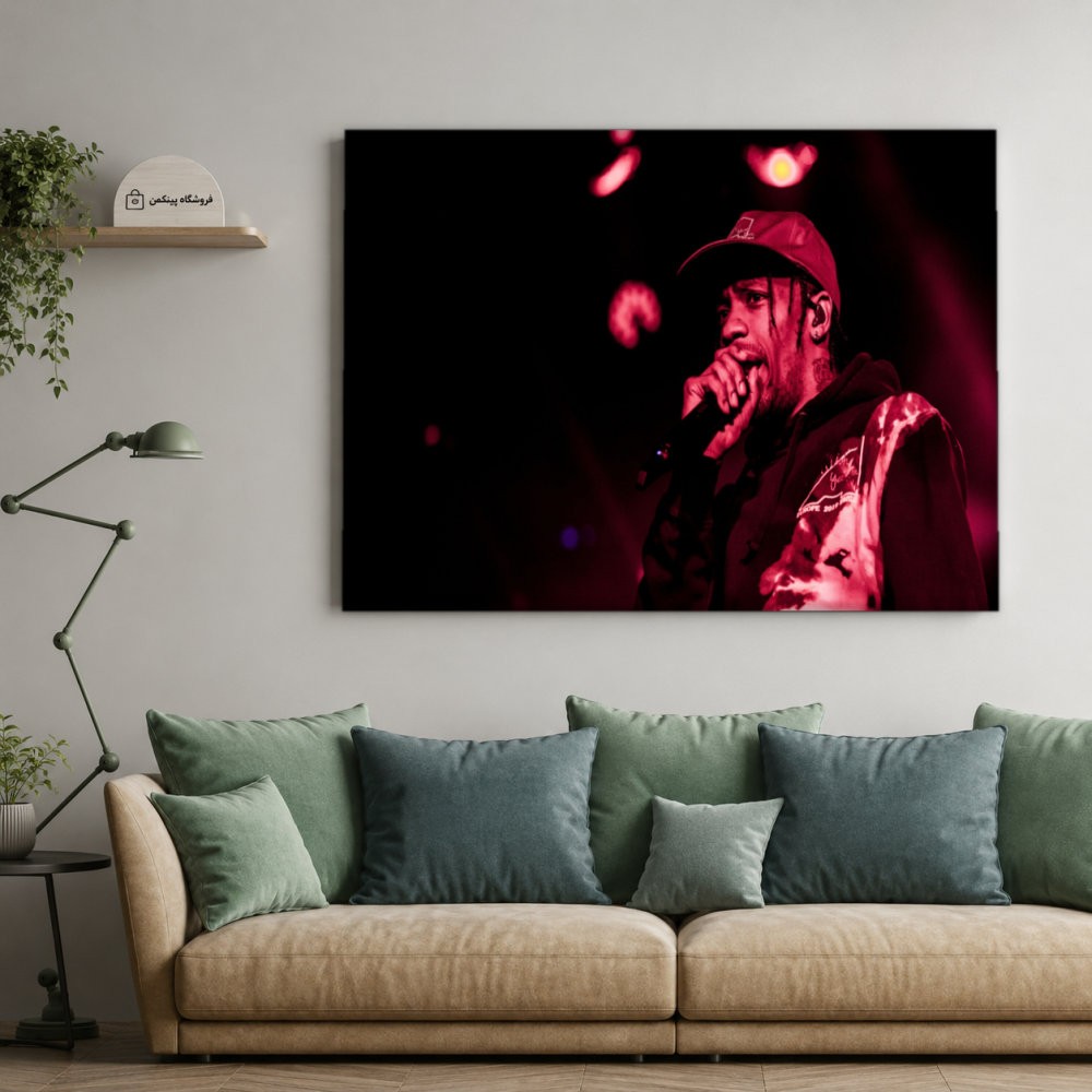 تابلو شاسی پینکمن طرح تراویس اسکات نسخه ششم - Travis Scott 4k PC کد Jm 9