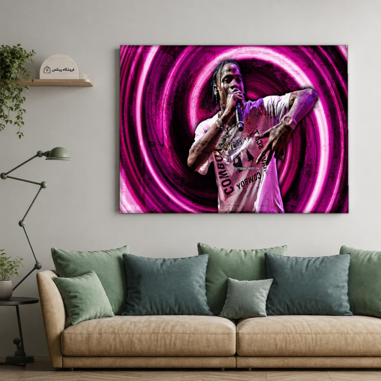 تابلو شاسی پینکمن طرح تراویس اسکات نسخه ششم - Travis Scott 4k PC کد Jm 7