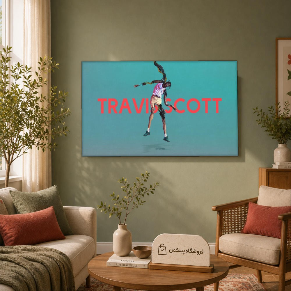 تابلو شاسی پینکمن طرح تراویس اسکات نسخه ششم - Travis Scott 4k PC کد Jm 12