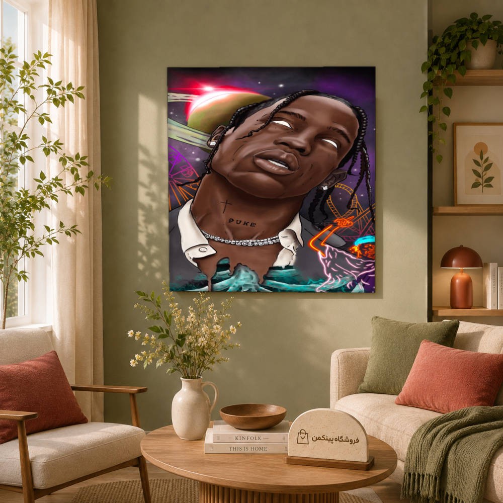 تابلو شاسی پینکمن طرح تراویس اسکات نسخه سوم - Phone Travis Scott کد Jm 29