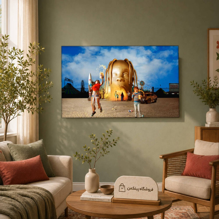 تابلو شاسی پینکمن طرح تراویس اسکات نسخه دوم - HD Travis Scott Desktop کد Jm 22
