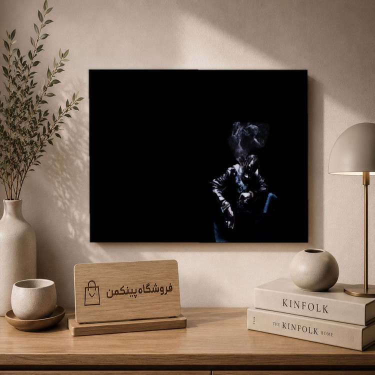 تابلو شاسی پینکمن طرح تراویس اسکات مشکی و سفید - Travis Scott Black And White کد Jm 32